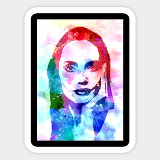 Angelina Jolie Watercolor Sticker